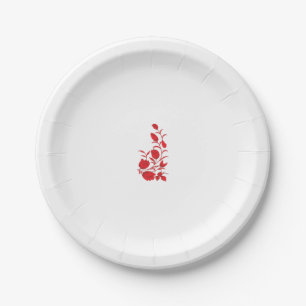 Plato De Papel Rosa Madder, diseño floral de Thunderbird