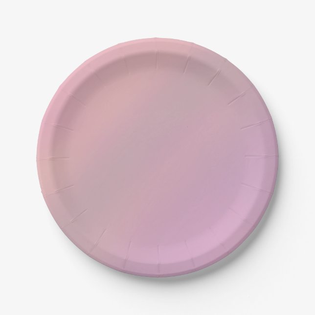 Plato De Papel Rosa suave malva 80s  (Anverso)