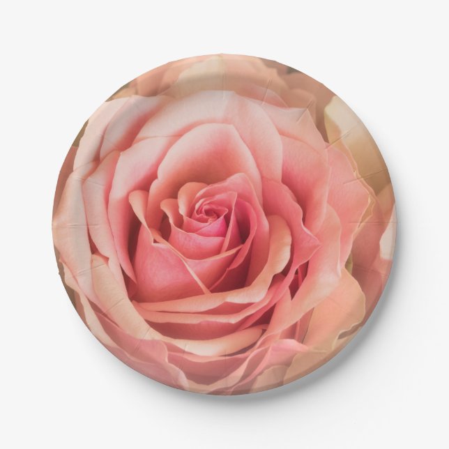 Plato De Papel Rosa suave Rubor Pink (Anverso)