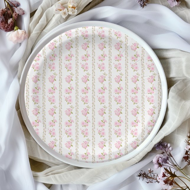 Plato De Papel Rosa Vintage Rosa (Subido por el creador)