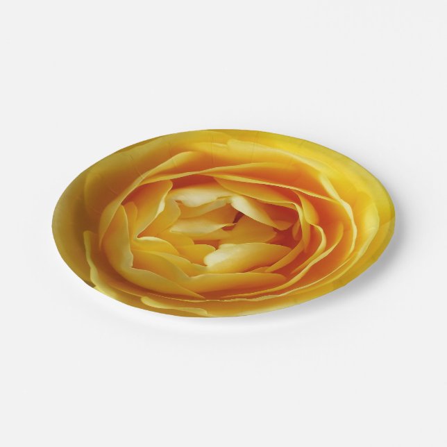 Plato De Papel rosa y rosebudo (Angular)