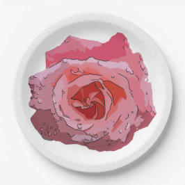 Plato De Papel RosaCartón.