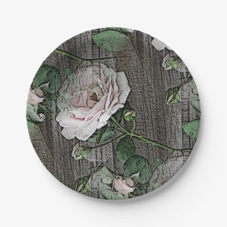 Plato De Papel Rosas