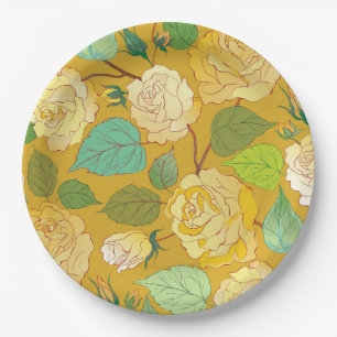 Plato De Papel Rosas 7
