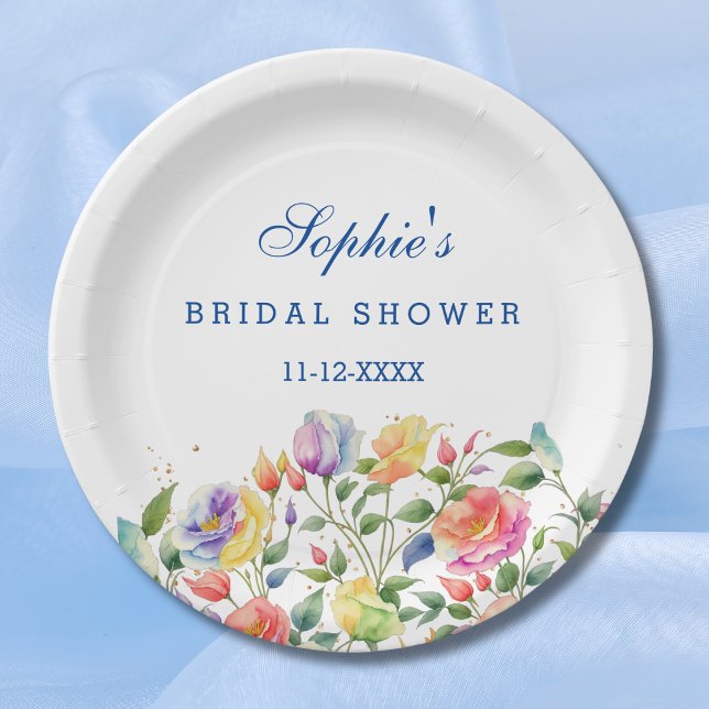 Plato De Papel Rosas brillantes rosados Lilac modernos duchas de  (Subido por el creador)