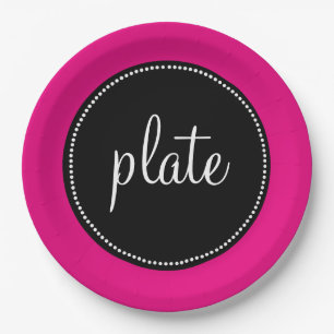 Plato De Papel Rosas fuertes de encargo personalizadas retras