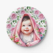 Rosas rosas rosas y el Baby Shower sonriente de un