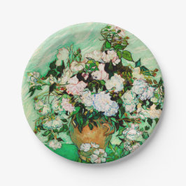 Plato De Papel Rosas Vincent Van Gogh (1890)