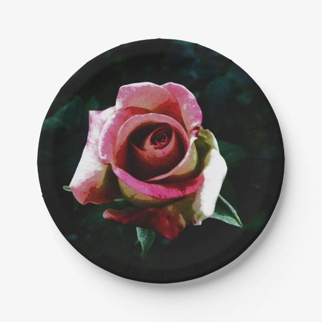 Plato De Papel rose  (Anverso)