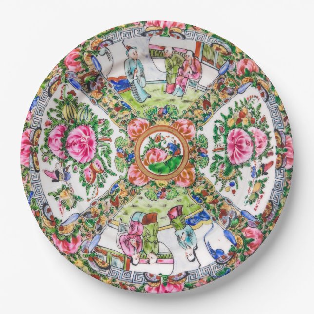 Plato De Papel Rose Canton  (Anverso)