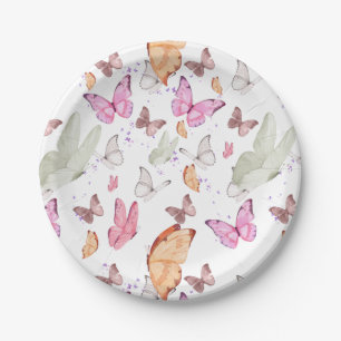 Plato De Papel rose gold butterfly