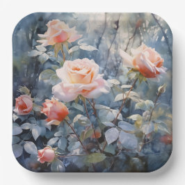 Plato De Papel Roses