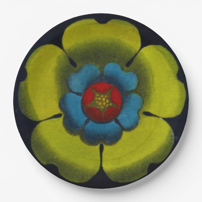 Plato De Papel Rosette arquitectónico Nº 6 (Anverso)