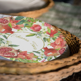 Plato De Papel Rosh Hashanah Año Nuevo dulce fiesta de granadas d