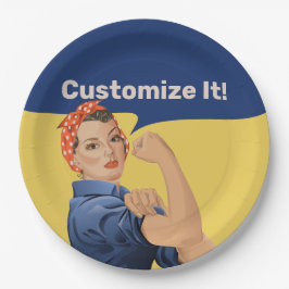 Plato De Papel Rosie the Riveter