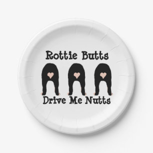 Plato De Papel Rottie Butts