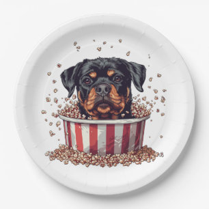 Plato De Papel Rottweiler Dog Movie Popcorn Bucket