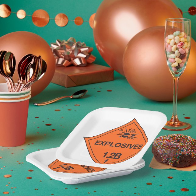 Plato De Papel Rótulo de explosivos (Subido por el creador)