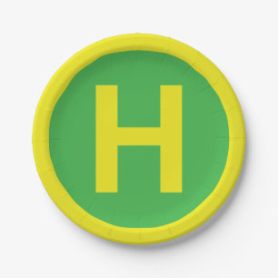 Plato De Papel Rótulo Helipad