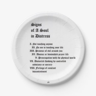 Plato De Papel Rótulos de un alma en peligro