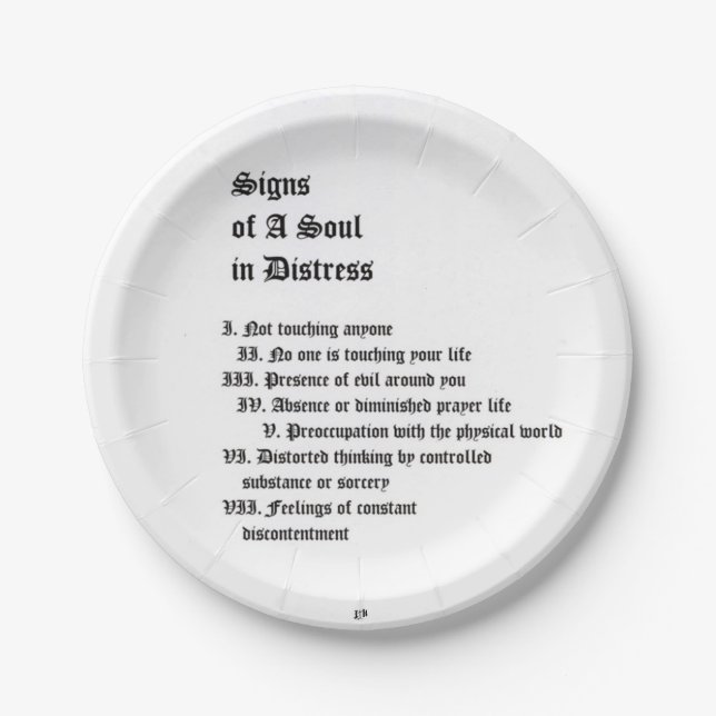 Plato De Papel Rótulos de un alma en peligro (Anverso)