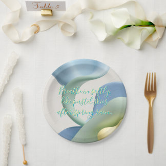 Plato De Papel Round paper plate in stylish graphic