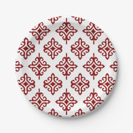 Plato De Papel Round plate with a white background