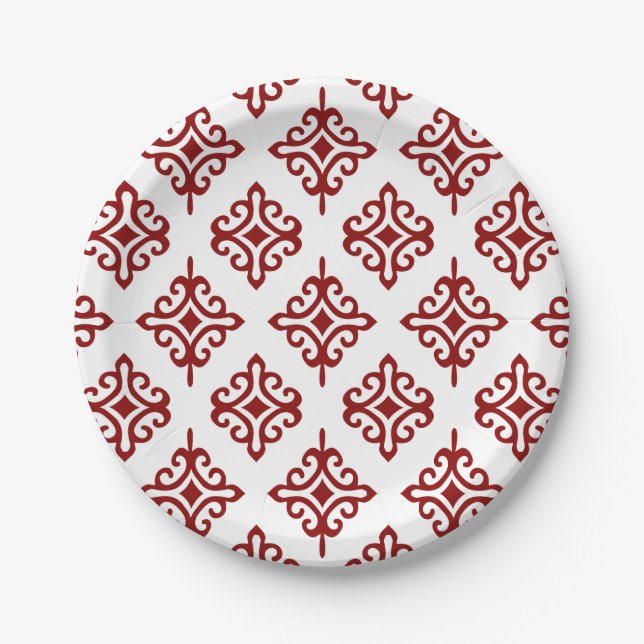 Plato De Papel Round plate with a white background (Anverso)