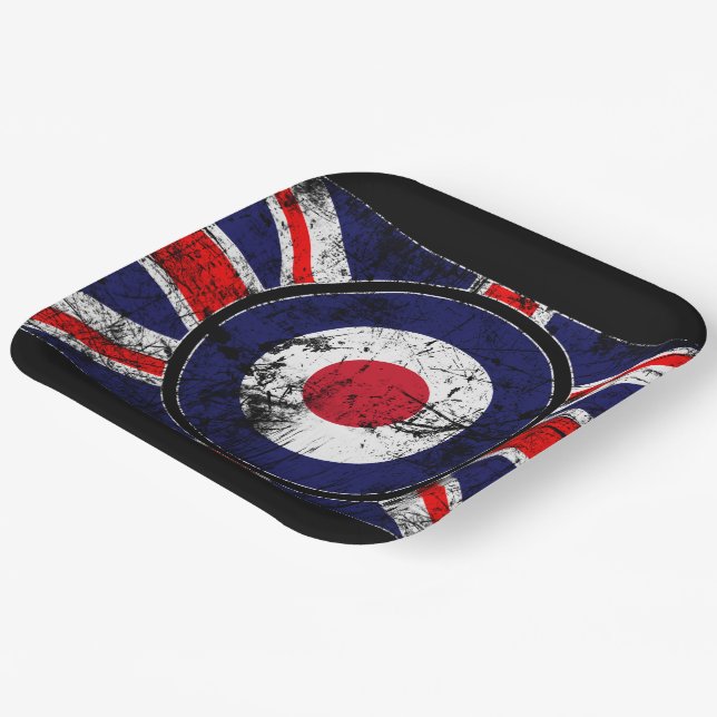 Plato De Papel Roundel Target Mods UK Unión Jack (Angular)