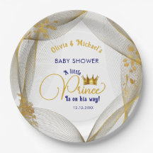 Royal Blue Gold Prince Baby Shower