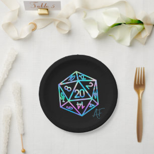 Plato De Papel RPG Crit AF   Holo Fantasy Tabletop PnP Gamer Dice