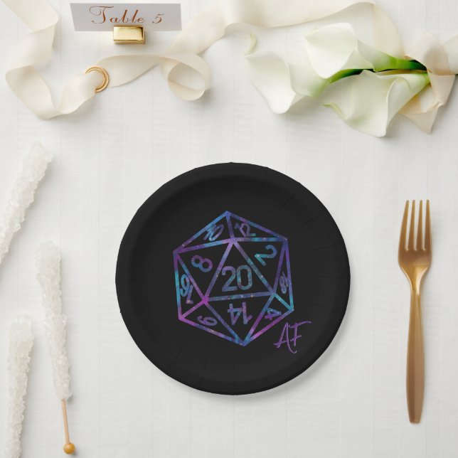 Plato De Papel RPG Crit AF | Nebula Fantasy Tabletop Gamer Dice (Boda)