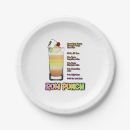 Plato De Papel RU PUNCH Cocktail Recipe Art