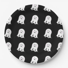 Plato De Papel Rubefacción Ghost Cute Halloween