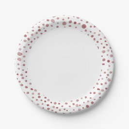 Plato De Papel Ruby Confetti Dots de color de agua Placa de papel