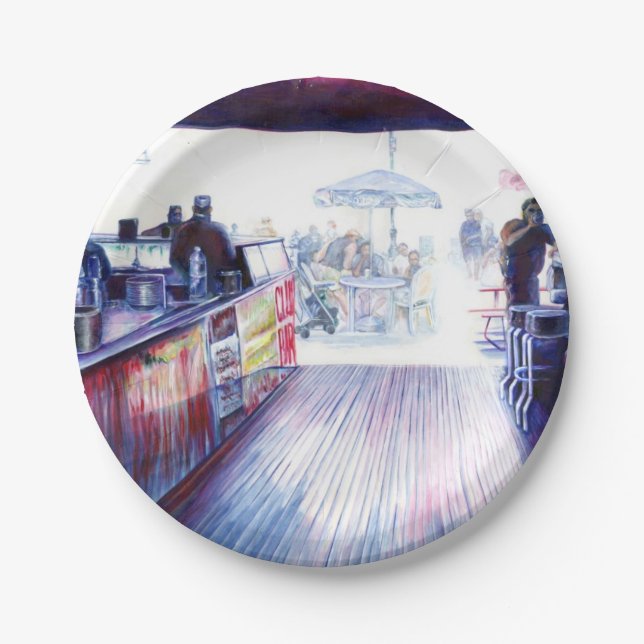 Plato De Papel Ruby's, Coney Island, Nueva York (Anverso)