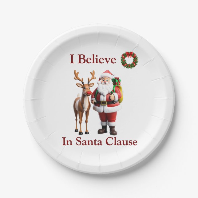 Plato De Papel Rudolf, el reno de nariz roja (Anverso)