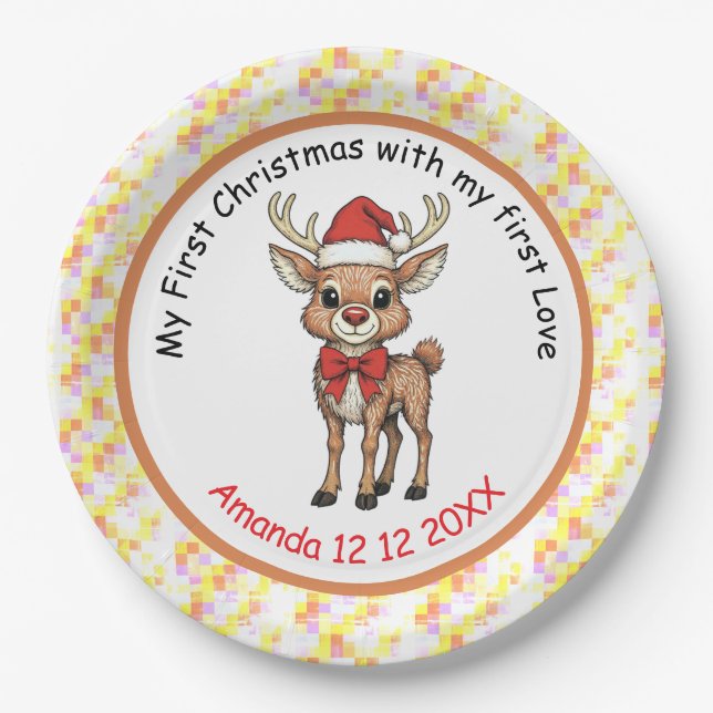 Plato De Papel Rudolph the Red Nose (Anverso)