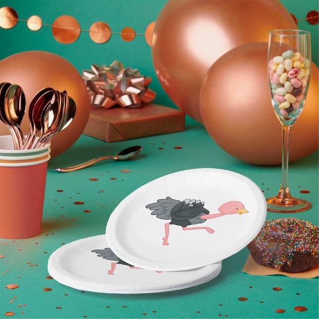 Plato De Papel Rueda de avestruz (Subido por el creador)