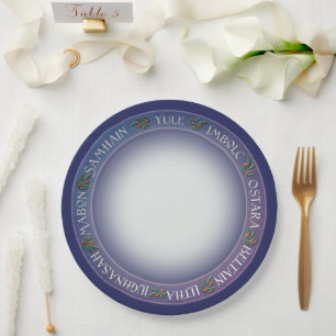 Plato De Papel Rueda de Invierno del Año