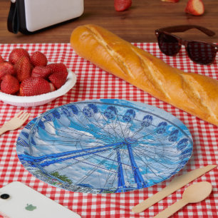 Plato De Papel Rueda de la fortuna