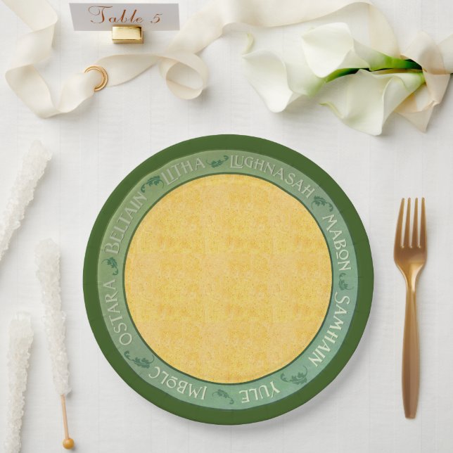 Plato De Papel Rueda de verano del año (Boda)