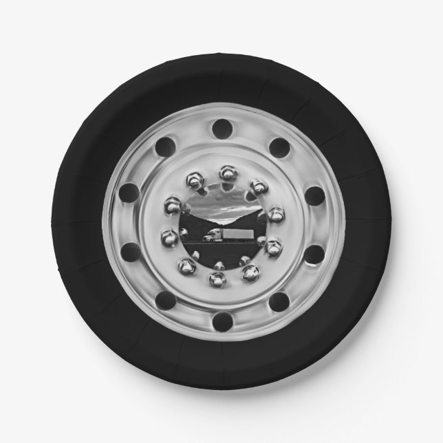 Plato De Papel Rueda del camionero (Anverso)