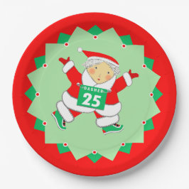 Plato De Papel Running Runner Christmas Holiday