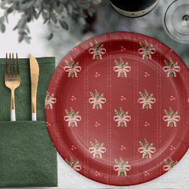 Plato De Papel Rustic Botanical Holiday