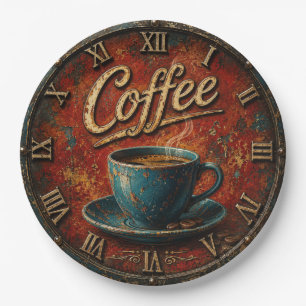 Plato De Papel Rustic Coffee