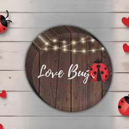 Plato De Papel Rustic Love Bug Baby Shower