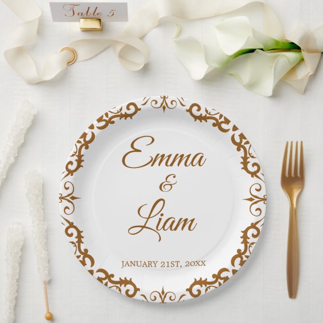 Plato De Papel Rustic Mexican Wedding Paper Plates – Papel Picado (Boda)