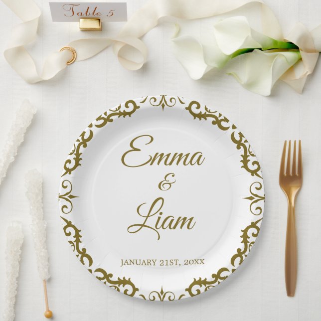 Plato De Papel Rustic Mexican Wedding Paper Plates – Papel Picado (Boda)