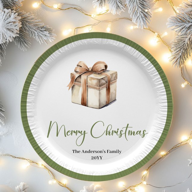 Plato De Papel Rustic Nordic Christmas Custom Family Paper Plates (Rustic Nordic Christmas Custom Family Paper Plates)